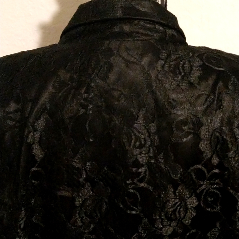 Vintage Antony Moorcroft Tuxedo Lace Satin Formal Jacket - Picture 4 of 7
